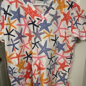 Uniform Advantage Starfish Scrub Top - Multicolor